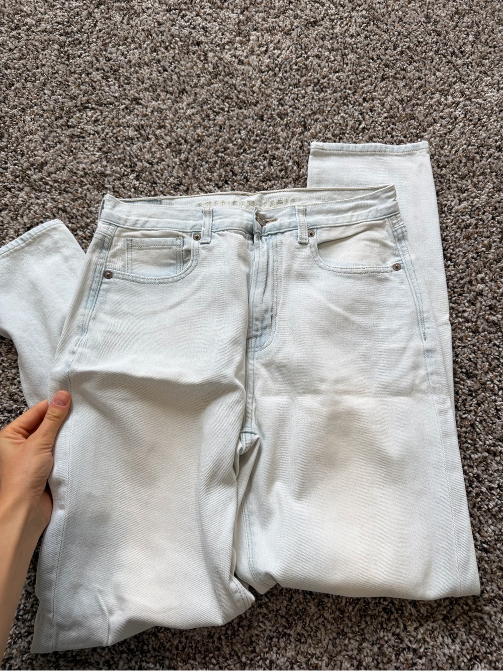American Eagle Outfitters High-Rise Light White Jeans